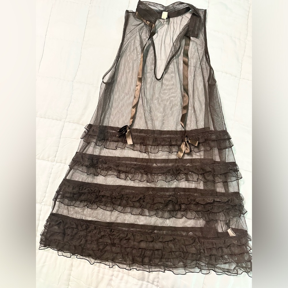 Free people sheer cover up/night slip/dress